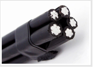 1KV Aerial Bundled Cables Aluminium Phase Conductor / Street Lighting Conductor Compact Circular
