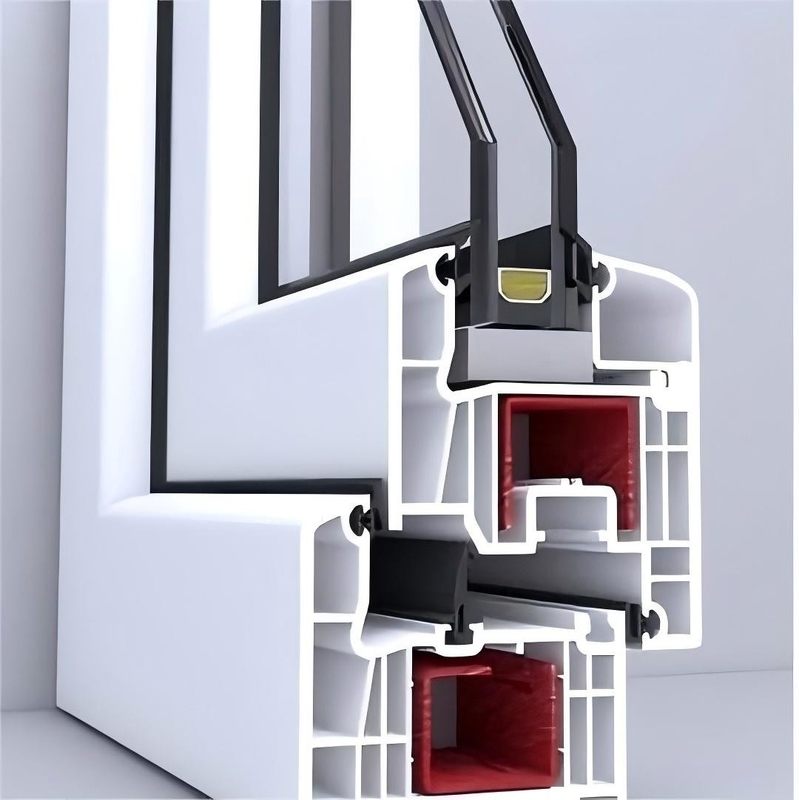 ISO and Certified High Quality PVC White Color Sash Window UPVC 70 Flush Door Ce Approved UPVC Profiles
