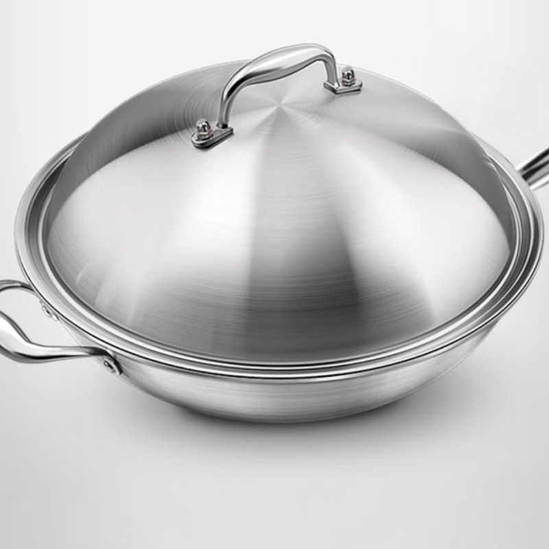 Stainless steel frying pan