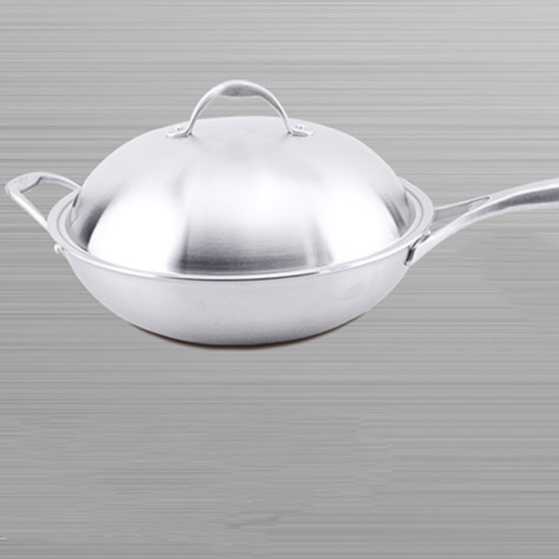 Stainless steel frying pan